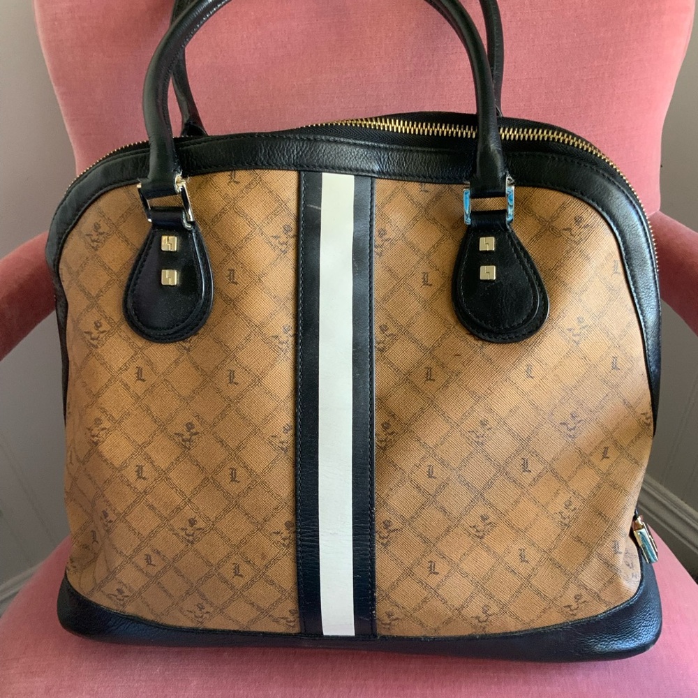 L.A.M.B. by Gwen Stefani Tan and Black Satchel - Picture 4 of 15